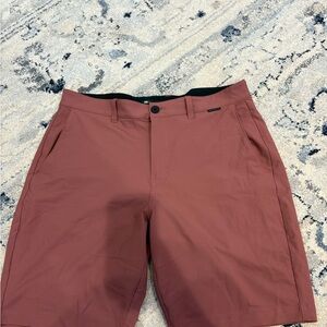 Travis Mathew Men's Brick Red Flat Front Shorts